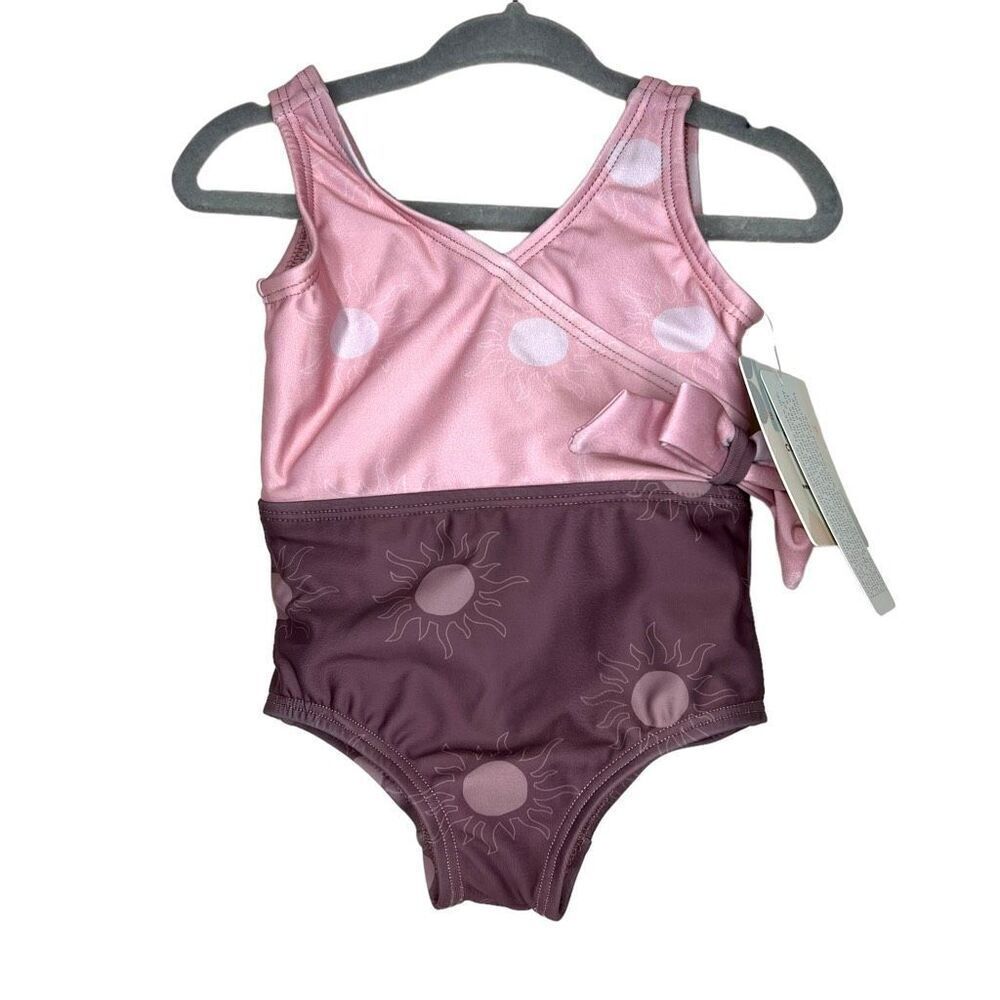 NEW Dot Dot Smile Two Tone Purple Pink One Piece Swim 6-12M